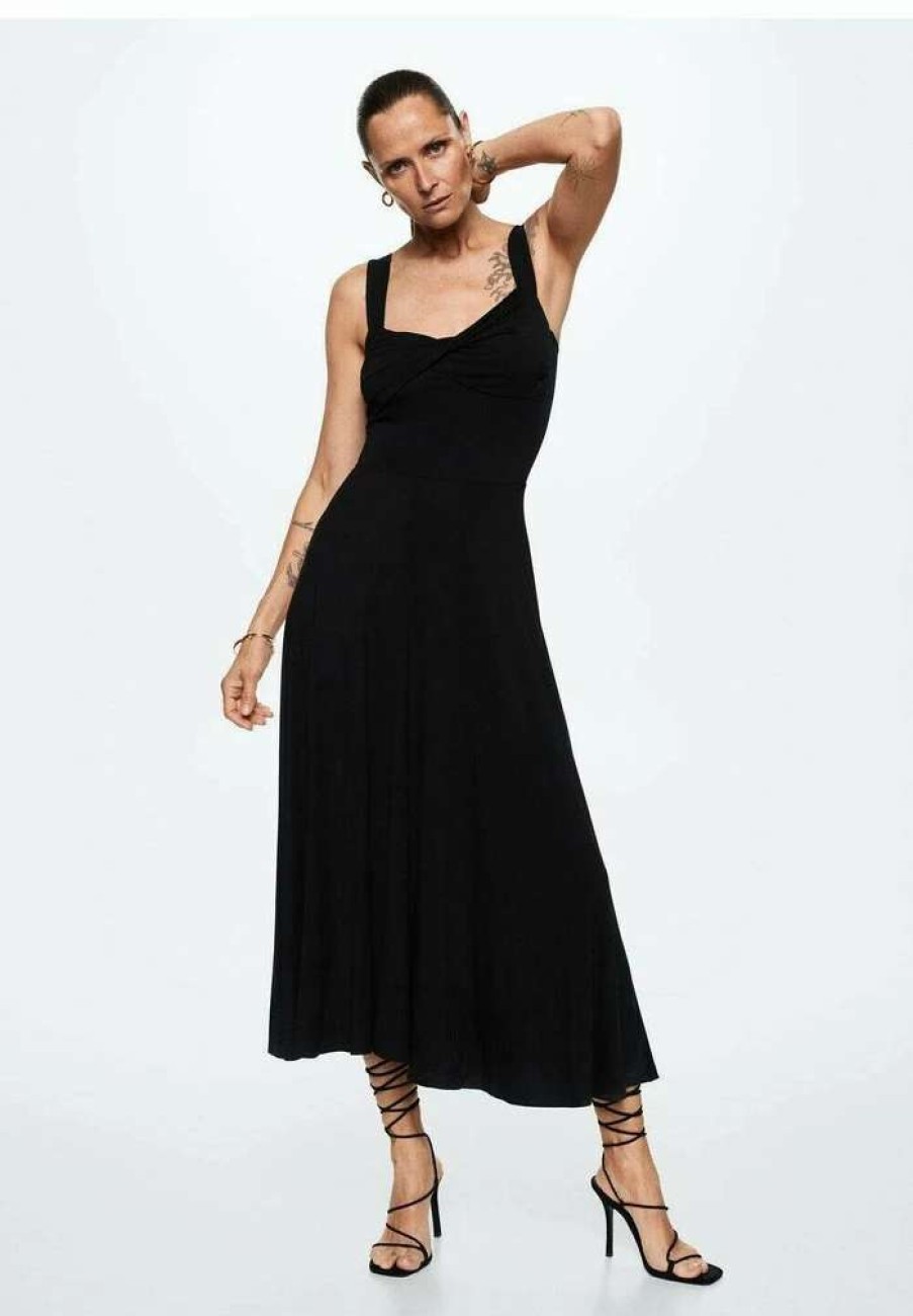 Clothing * | Mango Maxi Dress Zwart