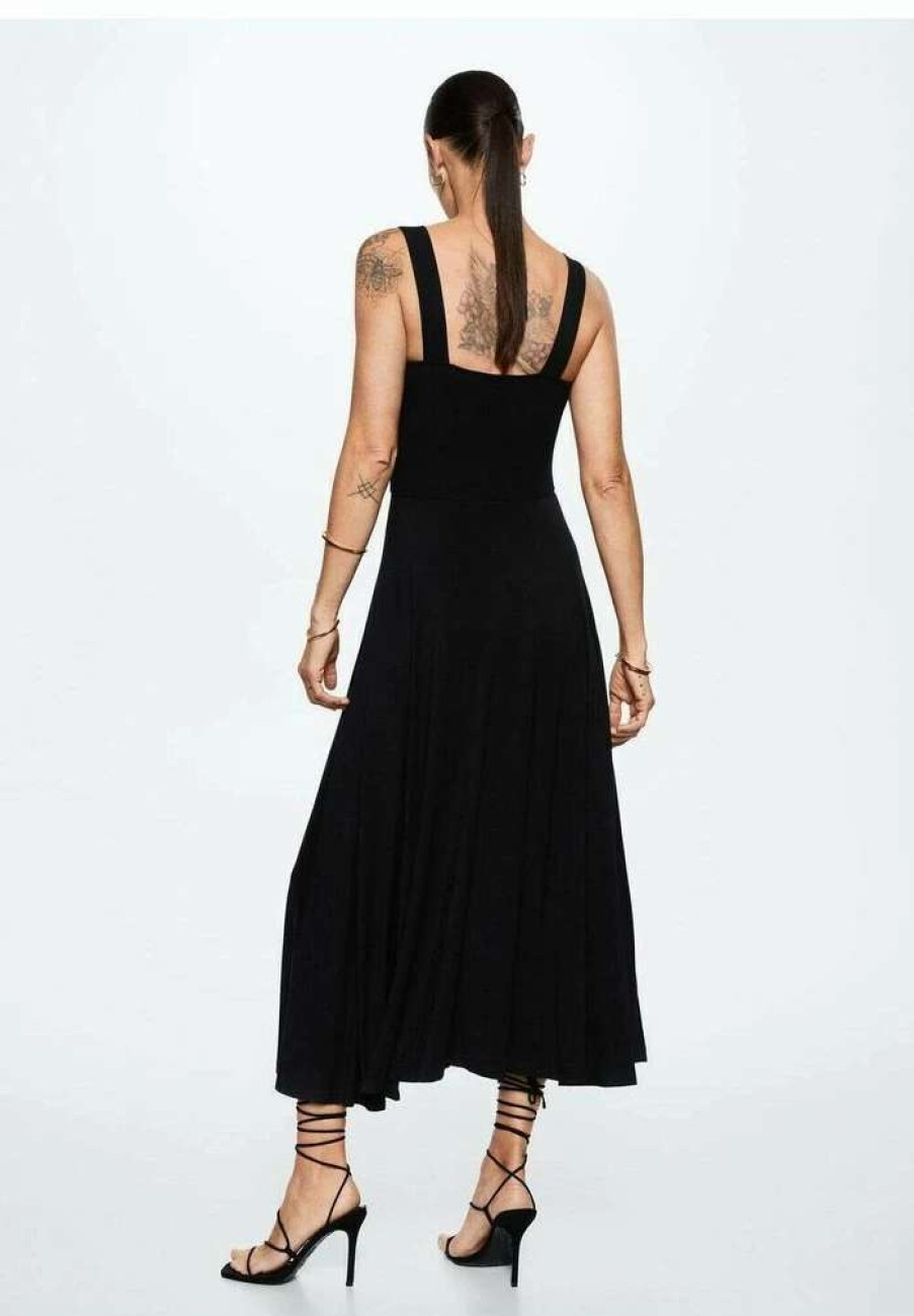 Clothing * | Mango Maxi Dress Zwart