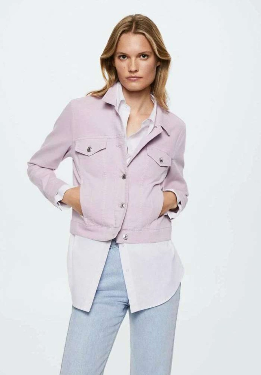 Clothing * | Mango Vicky Summer Jacket Violet Clair Pastel