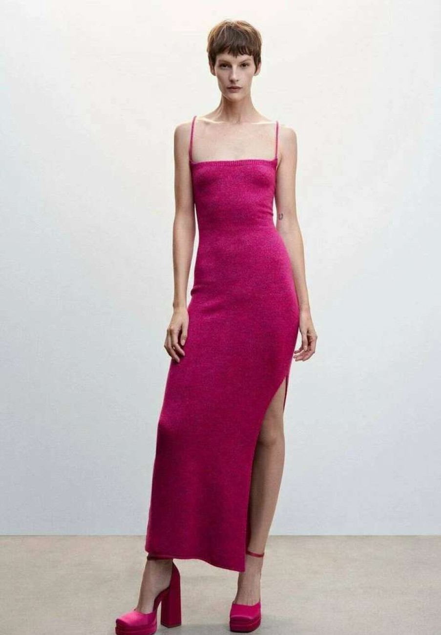 Clothing * | Mango Berry Maxi Dress Fuchsia