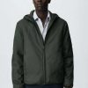 Clothing * | Mango Nada-I Outdoor Jacket Khaki