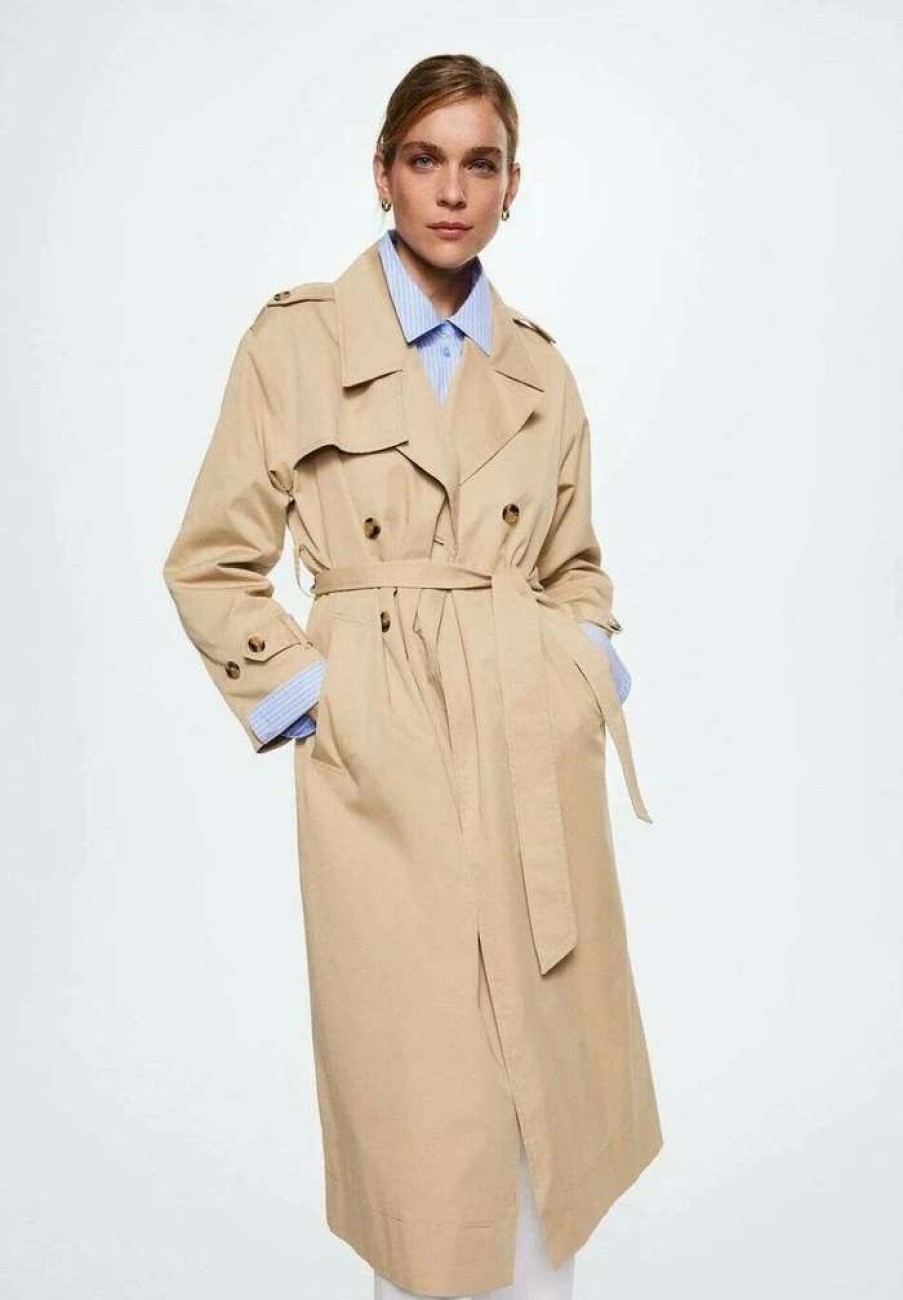 Clothing * | Mango Angela Trenchcoat Bezowy