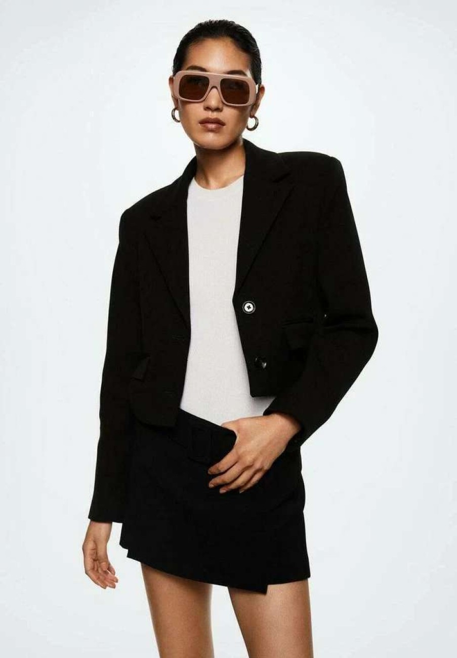 Clothing * | Mango Botoni Blazer Schwarz