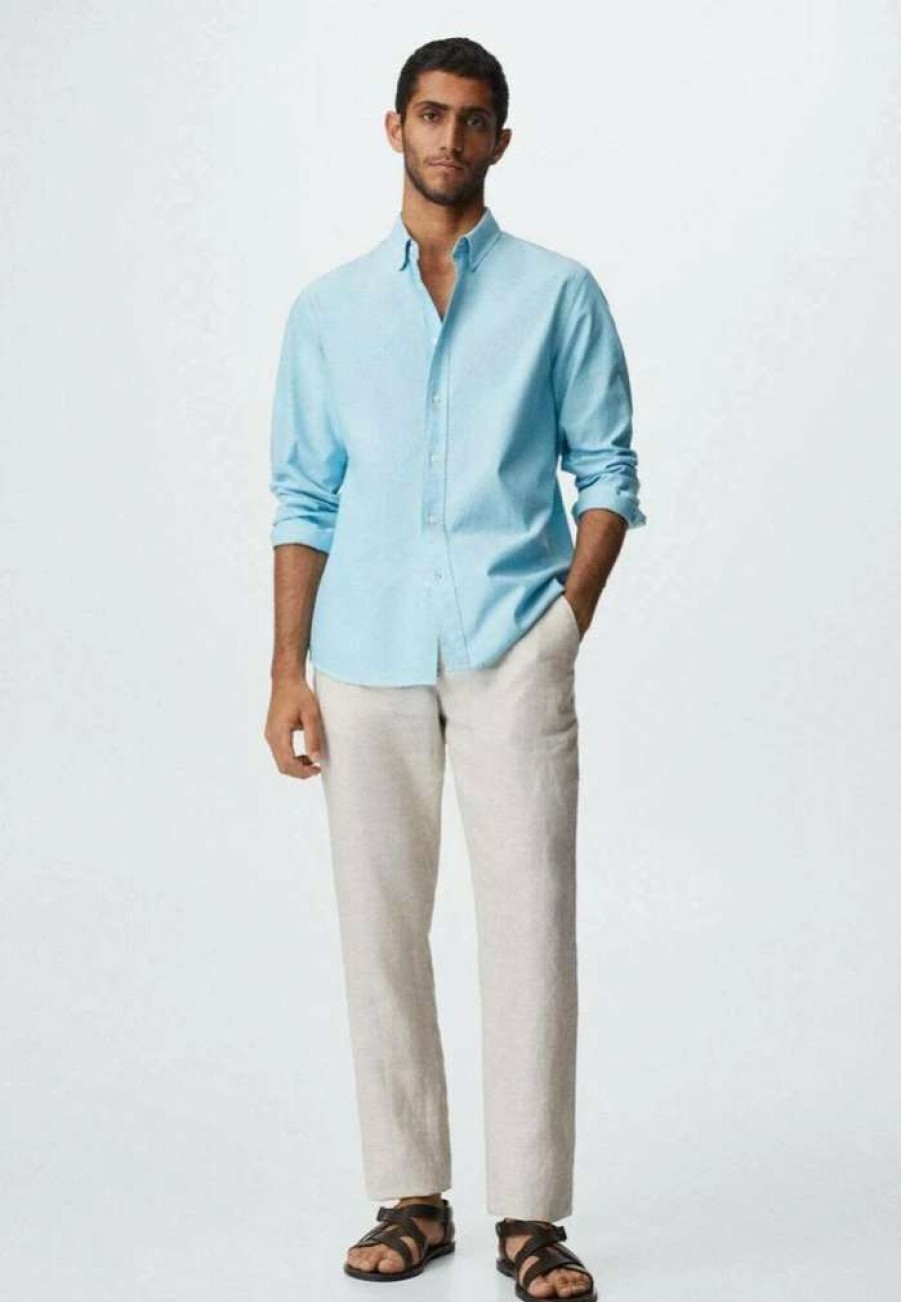 Clothing * | Mango Alamos Shirt Vert D Eau