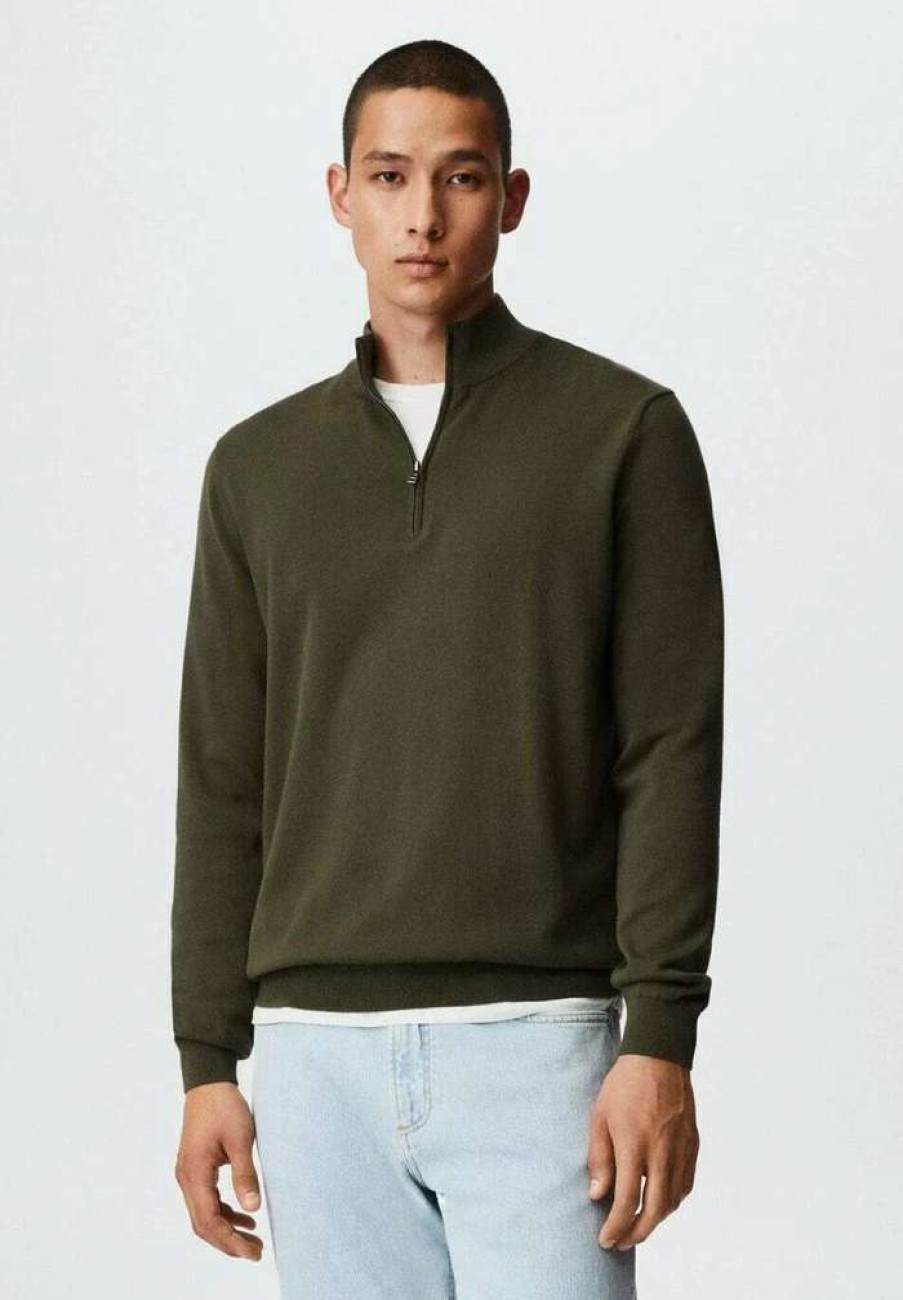 Clothing * | Mango Tenp Jumper Olivengrun