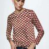 Clothing * | Mango Sabrin Long Sleeved Top Bordeaux