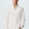 Clothing * | Mango Caneda Shirt Blanc