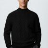 Clothing * | Mango Flecha Jumper Noir