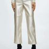 Clothing * | Mango Plata Trousers Silver Coloured