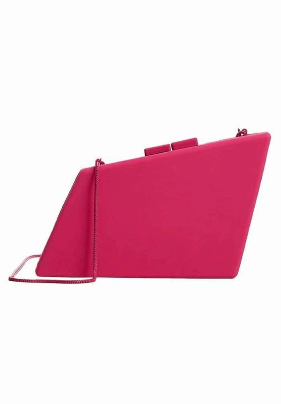 Accessoires * | Mango Solid Clutch Fuchsia