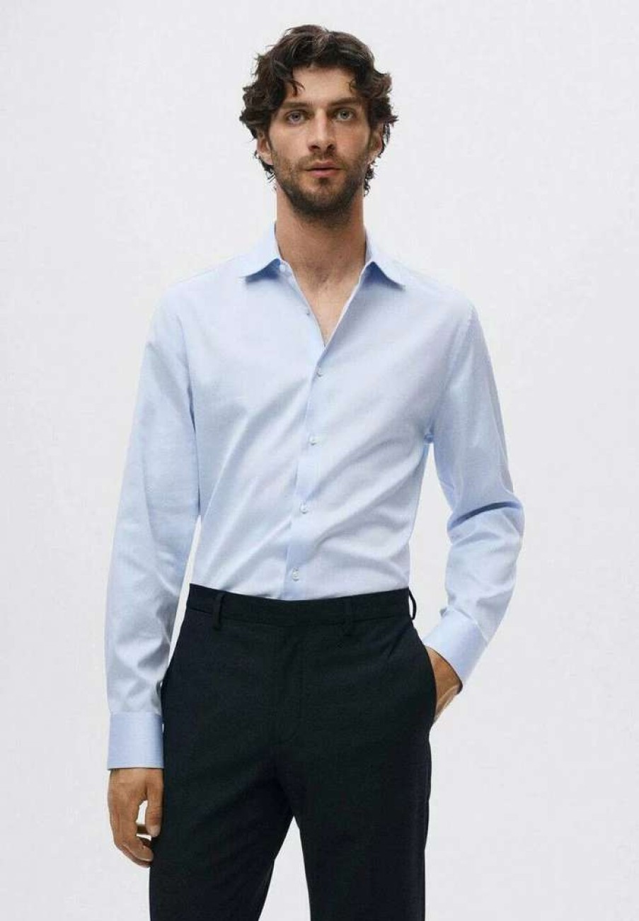 Clothing * | Mango Emporda Formal Shirt Sky Blue