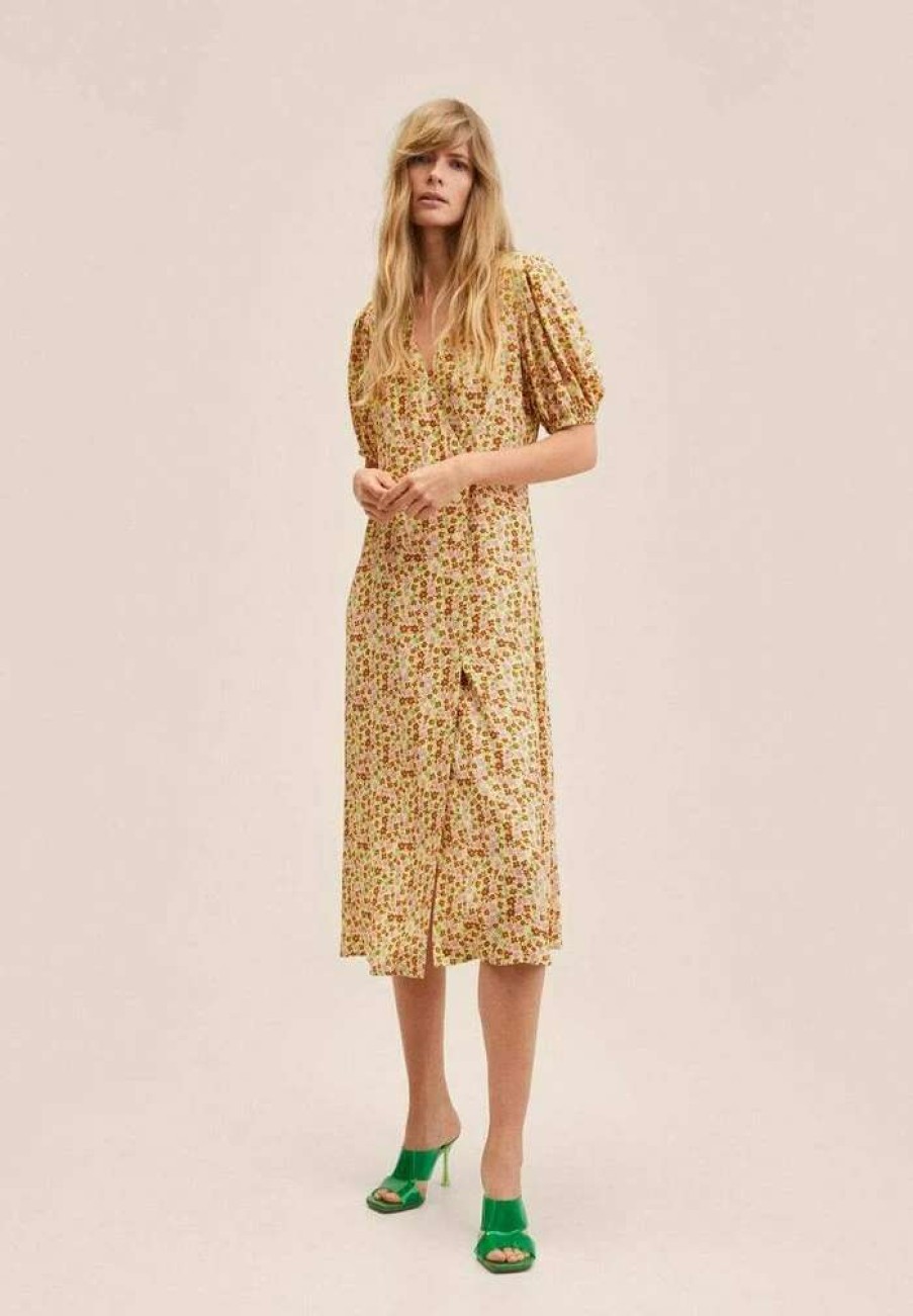 Clothing * | Mango Lucy Day Dress Vanilla Yellow