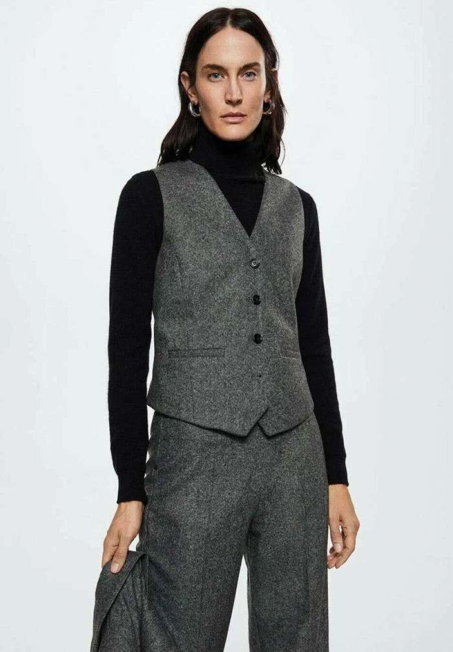 Clothing * | Mango Blake Waistcoat Grau