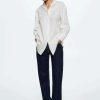 Clothing * | Mango Bellish Button-Down Blouse Off White