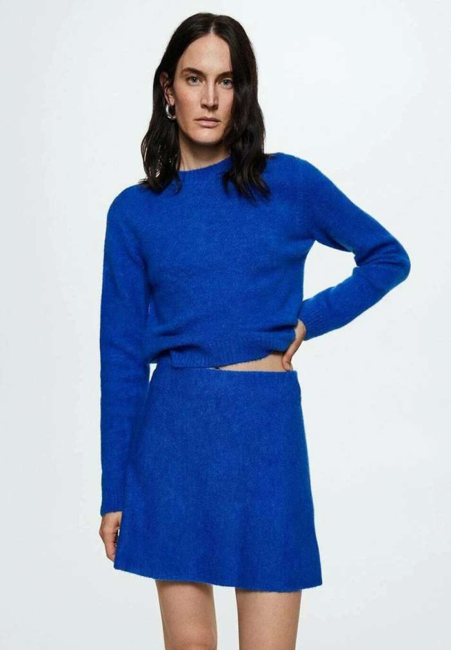 Clothing * | Mango Klein A-Line Skirt Bleu Nuit