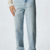 Clothing * | Mango Hillary Straight Leg Jeans Light Blue