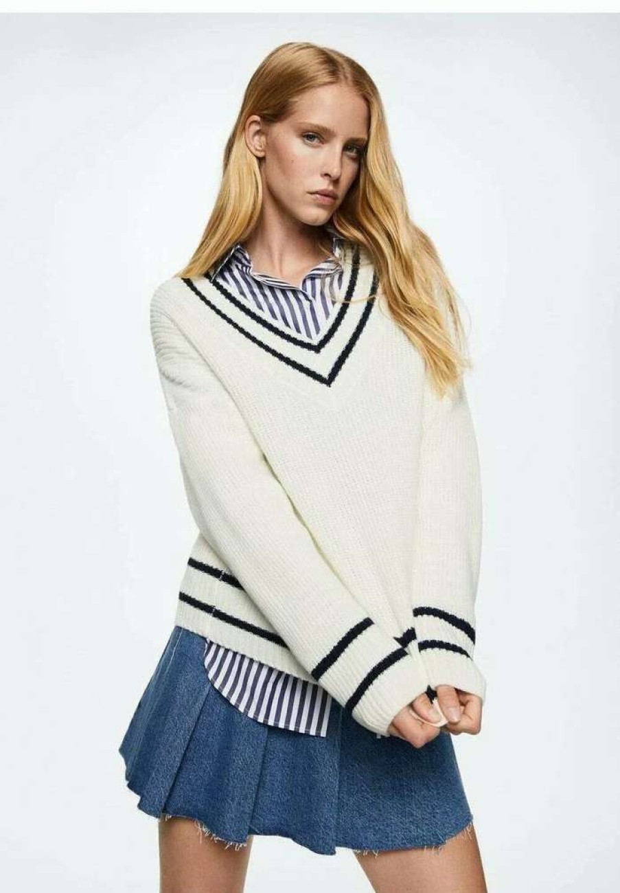 Clothing * | Mango College Jumper Blanco Roto