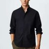 Clothing * | Mango Caneda Shirt Noir