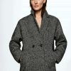 Clothing * | Mango Gauguin Classic Coat Cremeweis