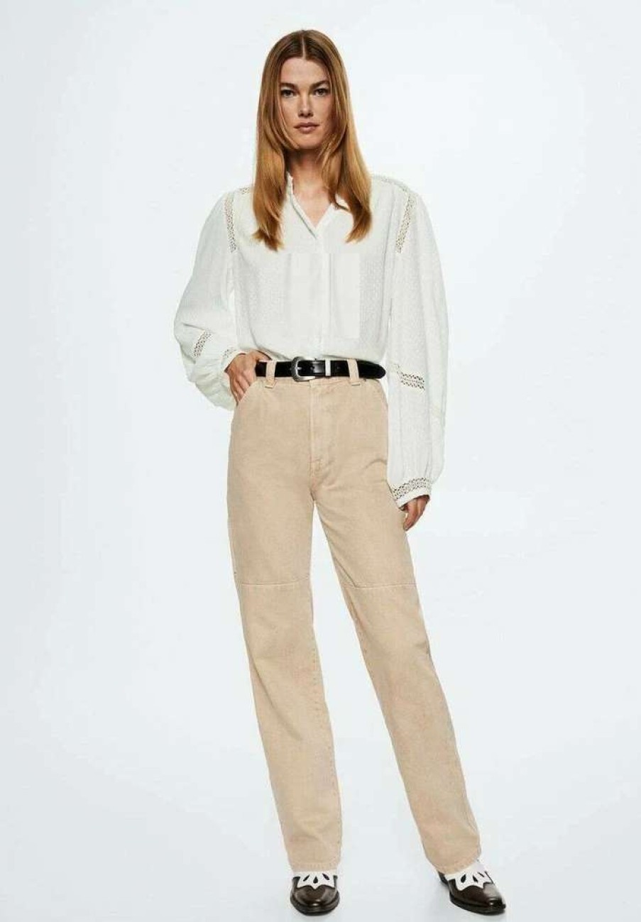 Clothing * | Mango Jacque Blouse Gebroken Wit