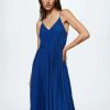 Clothing * | Mango Fortuny Day Dress Blau