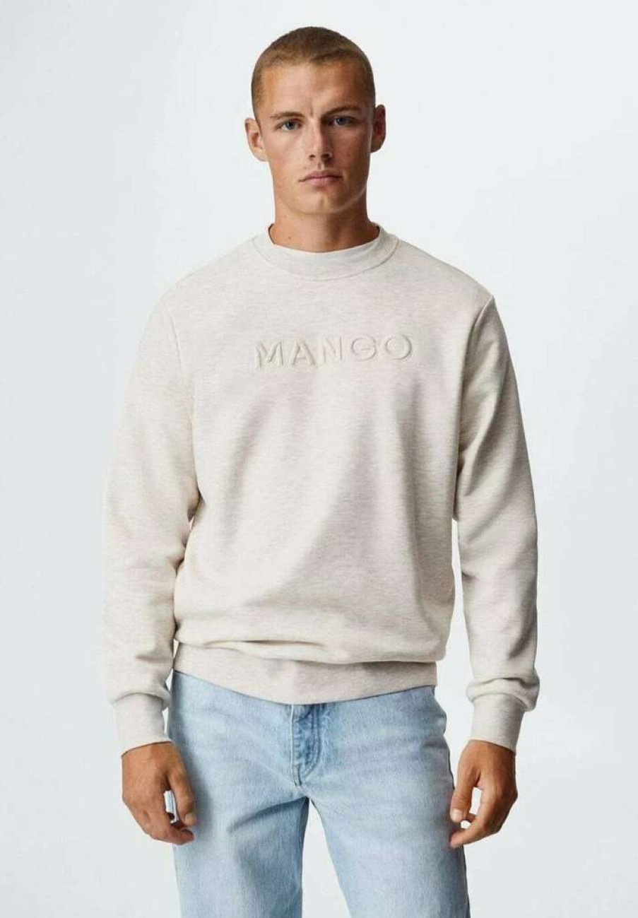 Clothing * | Mango Logoc Sweatshirt Beige