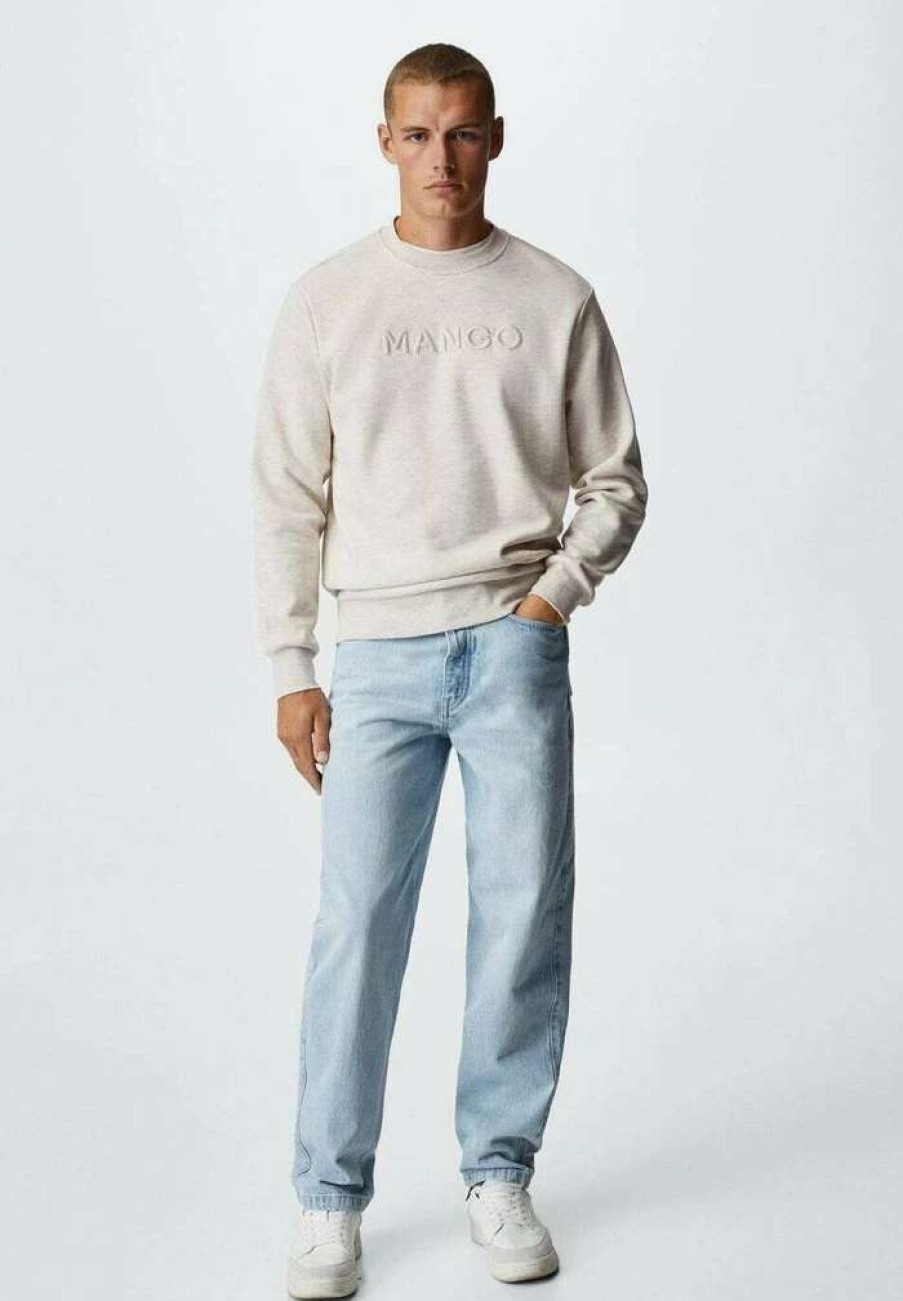 Clothing * | Mango Logoc Sweatshirt Beige