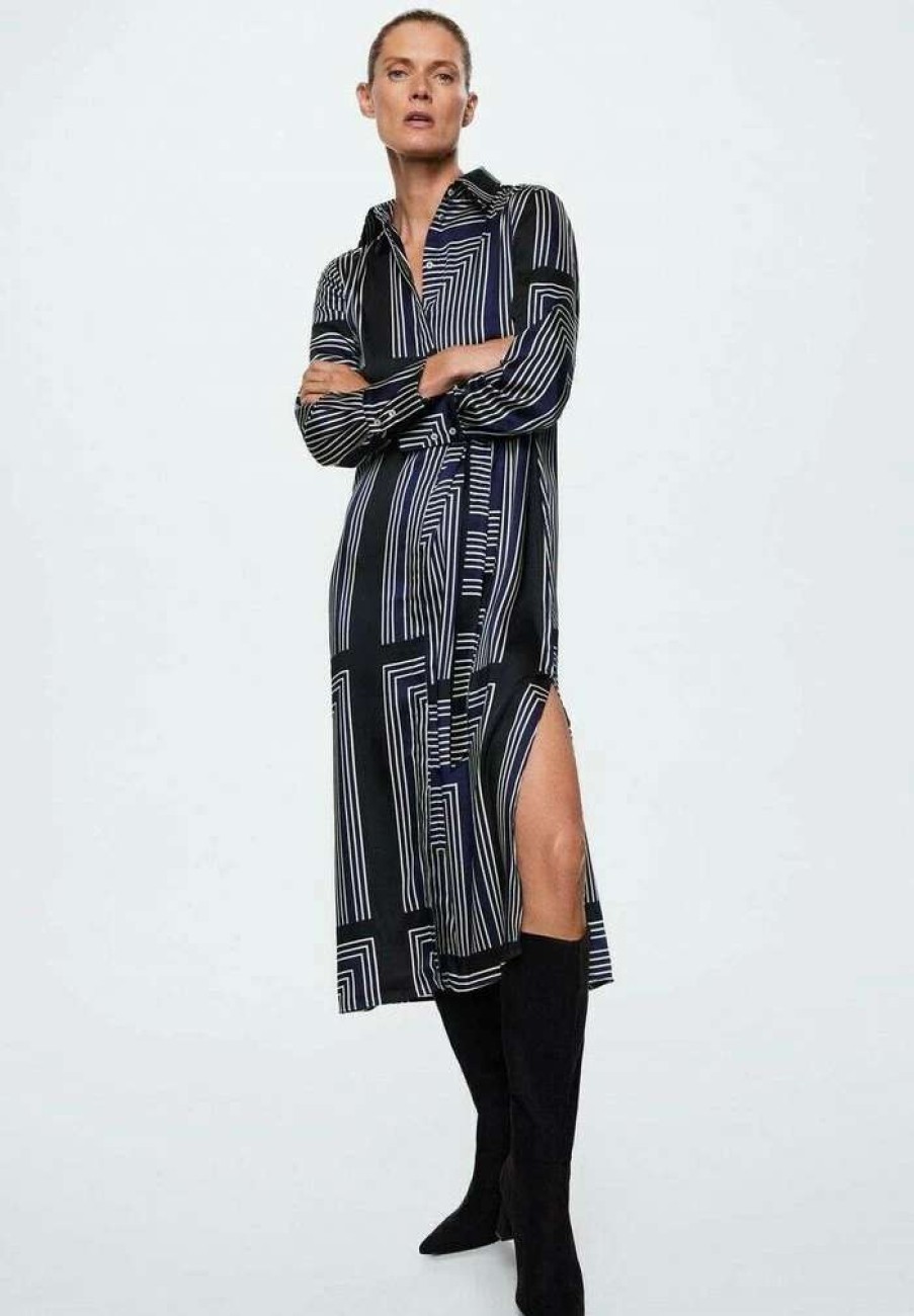 Clothing * | Mango Jaca Shirt Dress Bleu