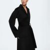 Clothing * | Mango Manuela Classic Coat Schwarz