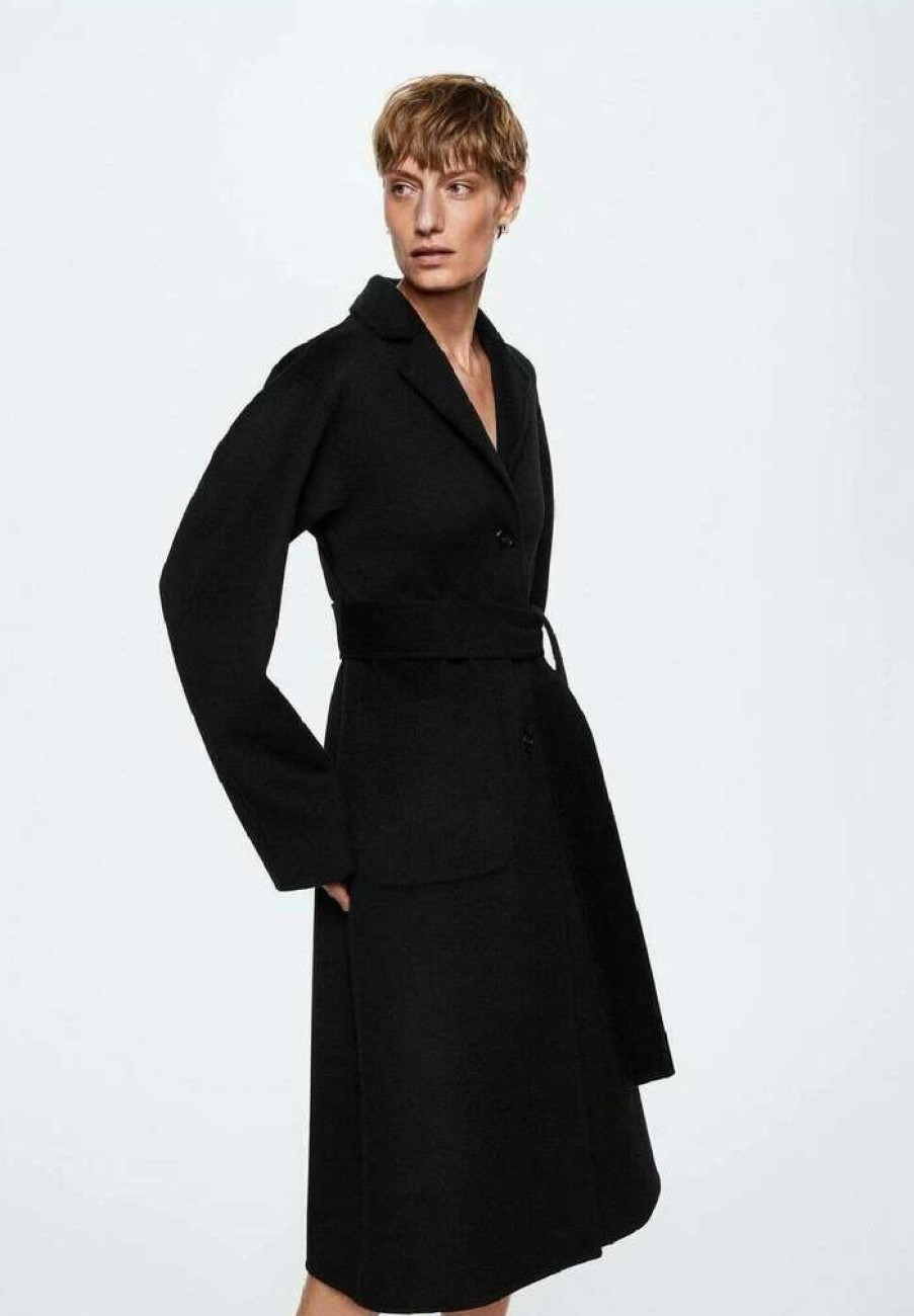 Clothing * | Mango Manuela Classic Coat Schwarz