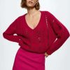 Clothing * | Mango Grosella Jumper Fuchsia