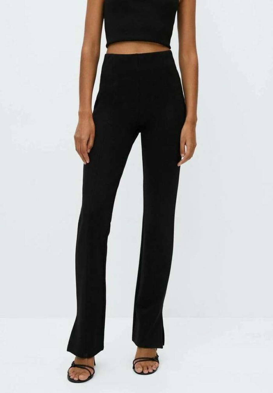 Clothing * | Mango Clean Trousers Black