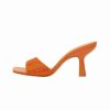 Shoe * | Mango Brilly Heeled Mules Orange