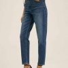 Clothing * | Mango Newmom Slim Fit Jeans Donkerblauw