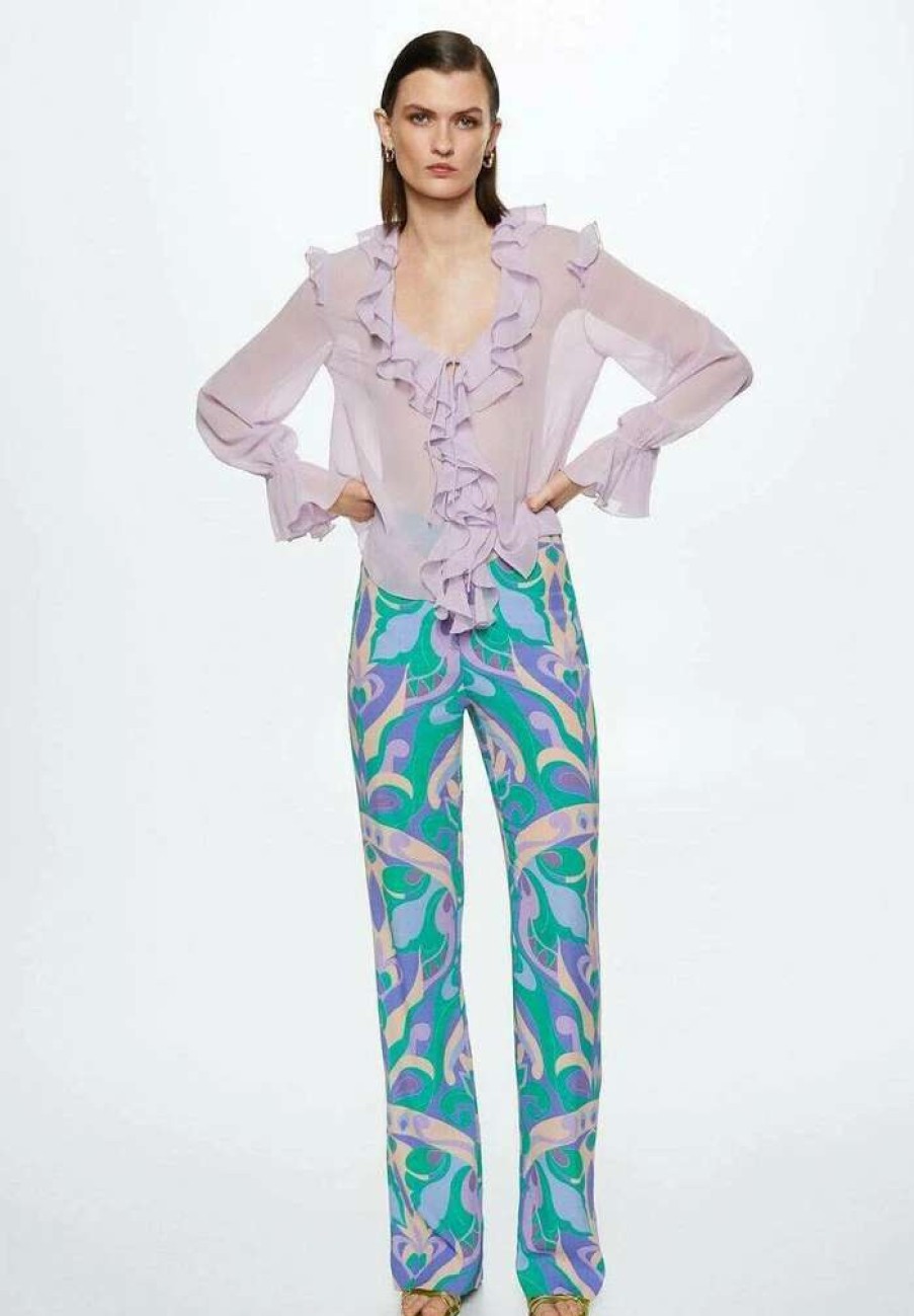 Clothing * | Mango Abby Trousers Lilas