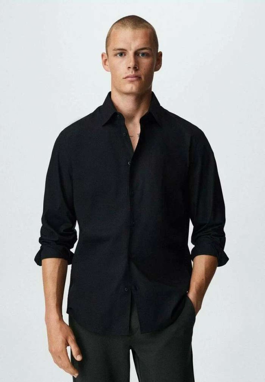 Clothing * | Mango Play Formal Shirt Black