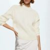 Clothing * | Mango Roma Jumper Ecru