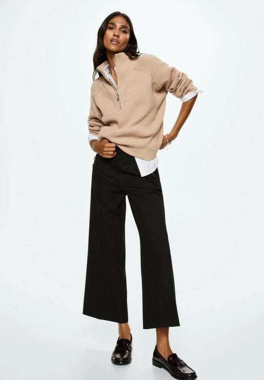 Clothing * | Mango Annie Trousers Zwart