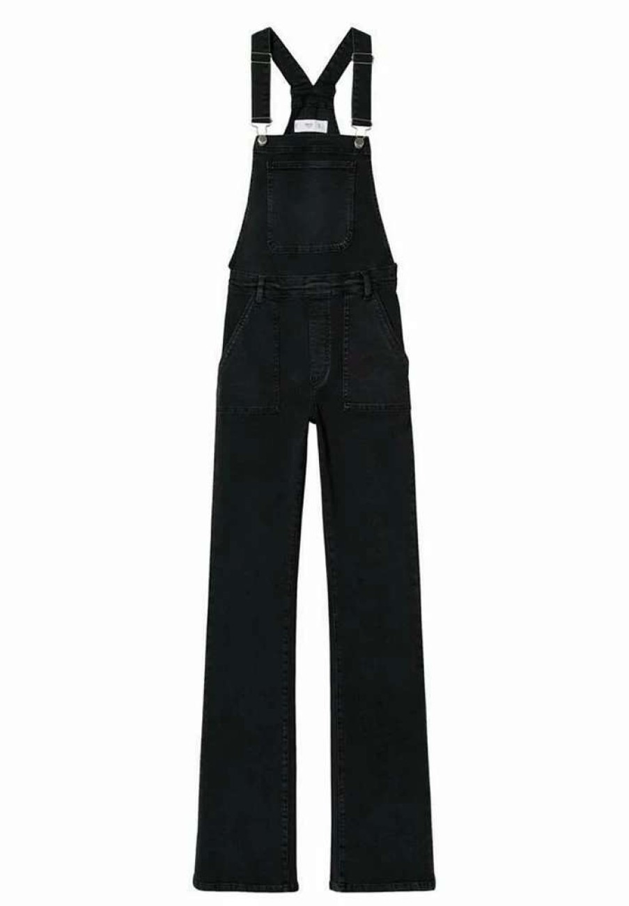 Clothing * | Mango Dungarees Black Denim