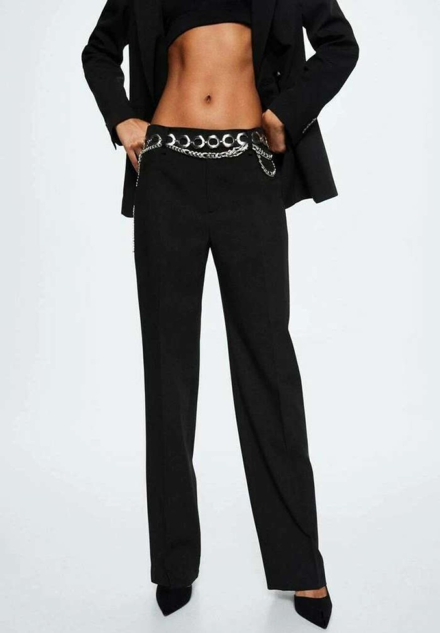 Clothing * | Mango Greta Trousers Sort