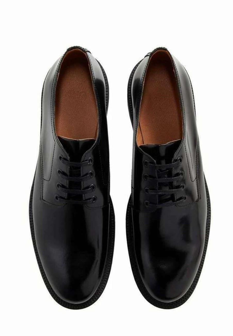 Shoe * | Mango Lagos Smart Lace-Ups Black