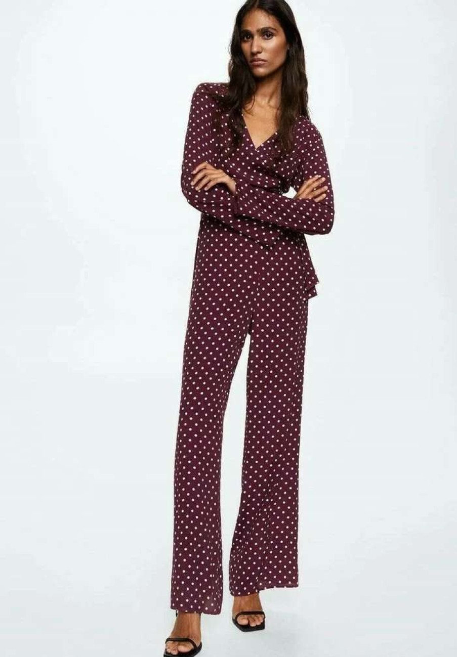 Clothing * | Mango Inka Jumpsuit Kasztanowy