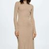 Clothing * | Mango Arian Jumper Dress Zand