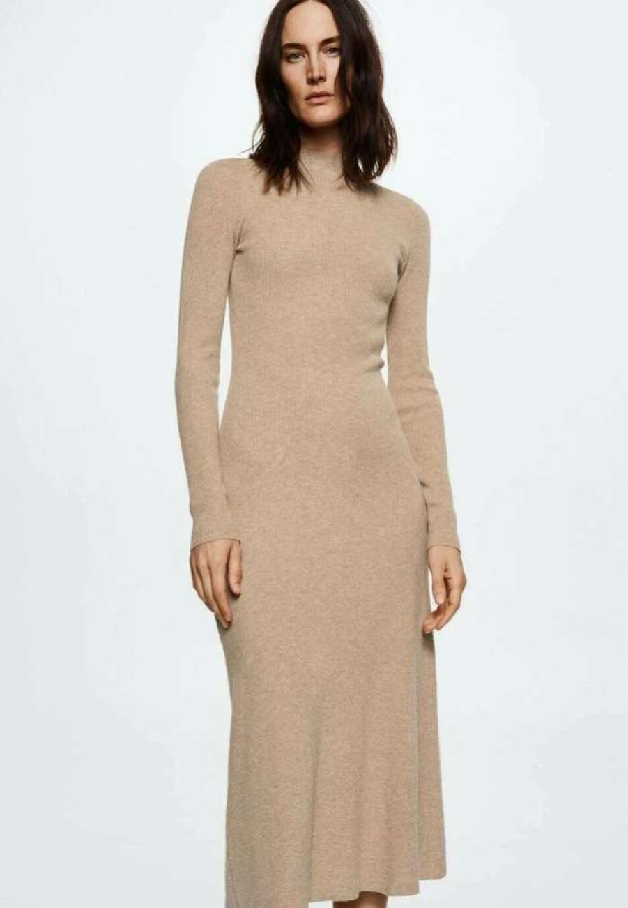 Clothing * | Mango Arian Jumper Dress Zand