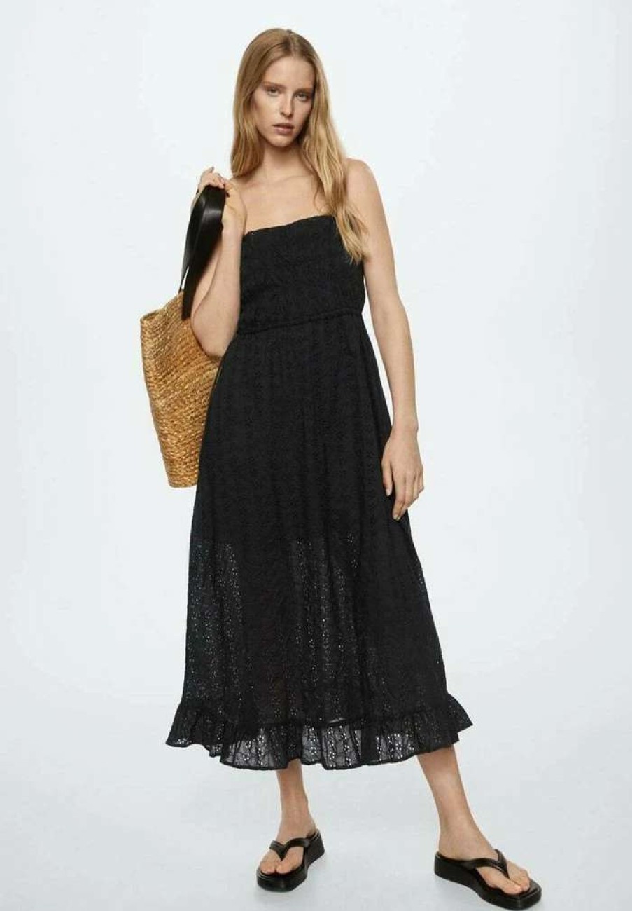 Clothing * | Mango Elena Day Dress Noir