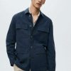 Clothing * | Mango Tolon Summer Jacket Dunkles Marineblau