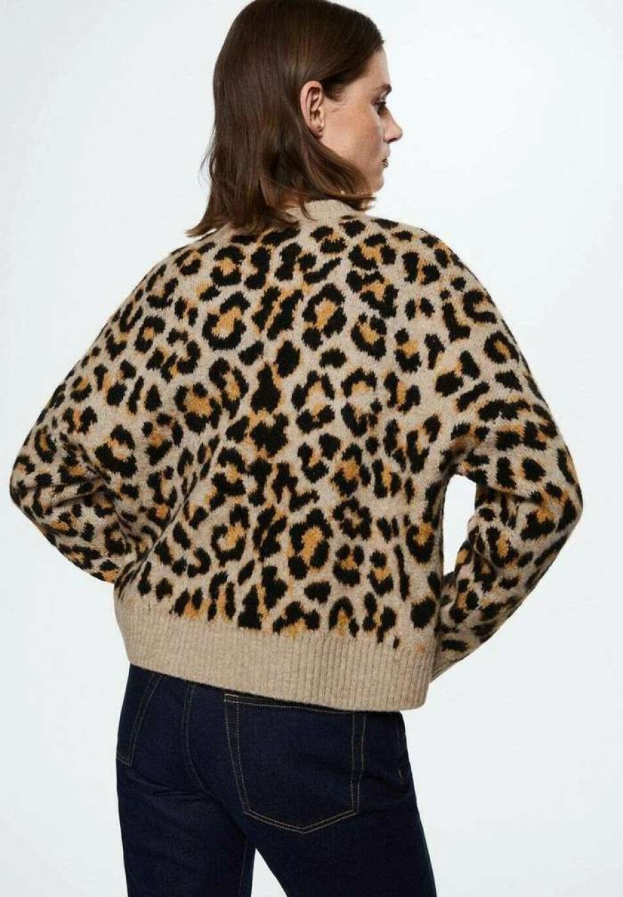 Clothing * | Mango Leopard Jumper Marron Medio