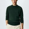 Clothing * | Mango Lotus Jumper Dunkelgrun