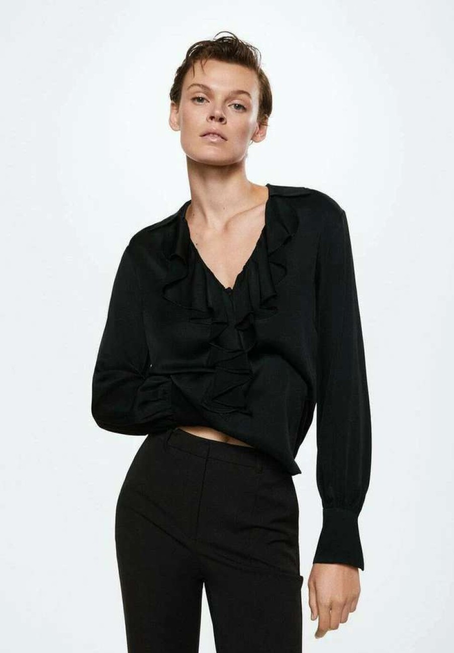 Clothing * | Mango Bibiana Blouse Black