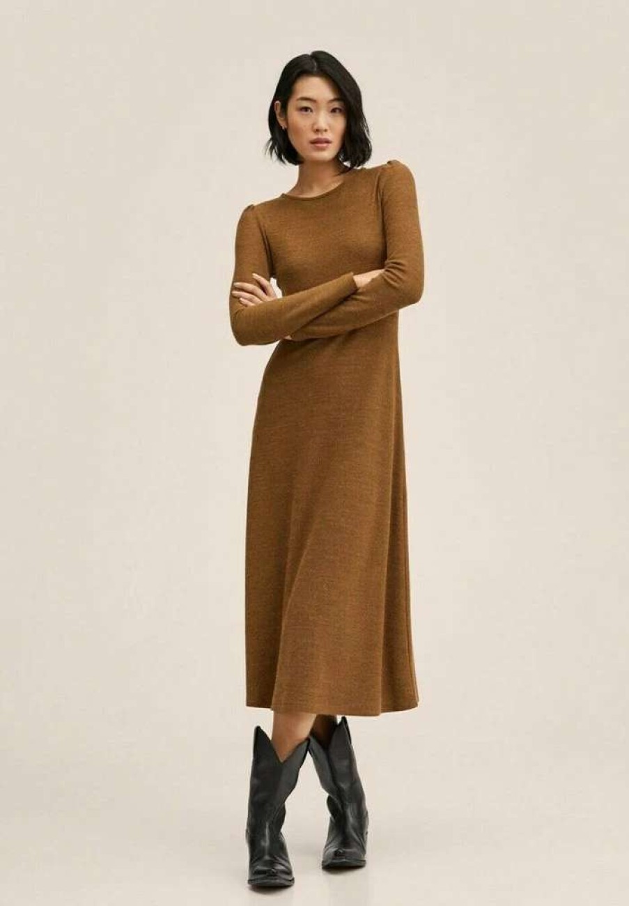 Clothing * | Mango Yueling Jumper Dress Tobacco-Braun